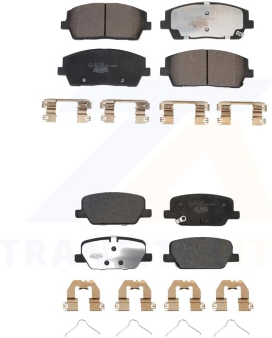 Front Rear Ceramic Brake Pads Kit For Kia Telluride Hyundai