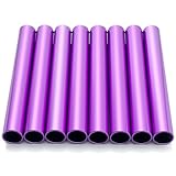 Amylove 8 Pcs Aluminum Track Field Relay Batons Race Equipments for Running Race Team Sports Practice Athlete Corrosion Resistant High Strength Smooth Surface(Purple)