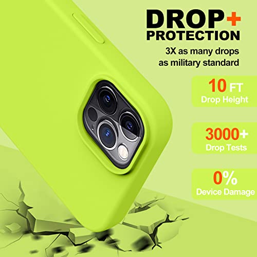Coque silicone liquide iPhone 13 Pro Max 6,7" vert fluo