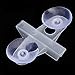 TOPINCN 40PCS PVC Aquarium Fish Suction Cup Separating Board Divider Support Clip Insulation Clip(White)