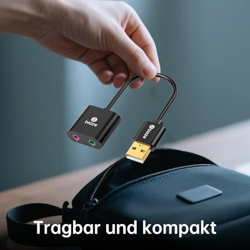 USB to 3.5mm Jack Audio Adapter External Sound Card with 3.5mm Headphone and Microphone TRS Jack to USB Compatible with Windows, Laptops, Desktops Windows, MAC, Linux, PC, PS5, PS4 - Image 7