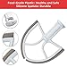 X Home 5 Quart Plastic Flex Edge Beater Compatible with Kitchenaid Bowl-Lift Stand Mixer, Paddle with Silicon Scraper, Dishwasher Safe Beater Blade Replacement