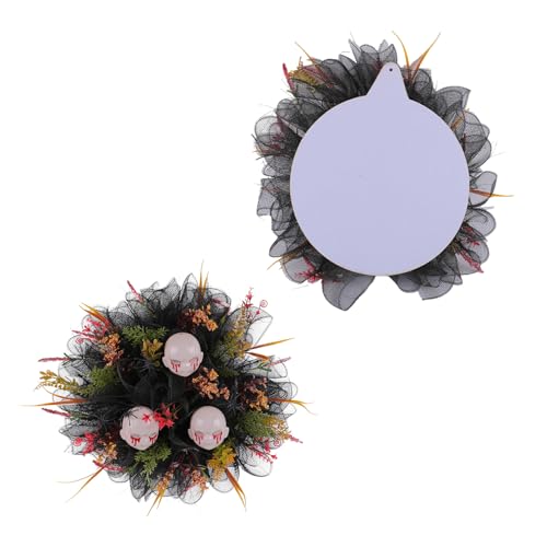 Couronne artificielle pour porte d'entrée au design crâne artistique