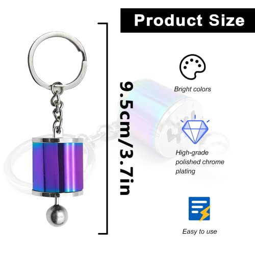 Image of stymart Shifter Gear Keychain, 6 Speed Gear Box Shifter Keychain Key chain Ring, Mini Car Gear Shift Stick Knob Keyring, Car Key Fob Keychain Accessories(Colorful)