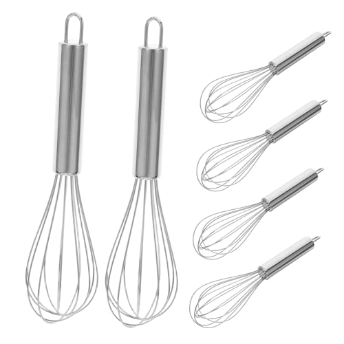 DECOMELODY 6個 クランク 卵 ビーター 手動 卵 ミキサー 金属 泡立て器 調理用 ハンド ミキサー 7泡立て器 小型 金属 ハンド スターラー