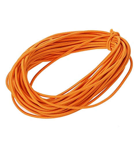 Usew 2 mm Heavy Round Elastic Cord,10 Yards (Orange)
