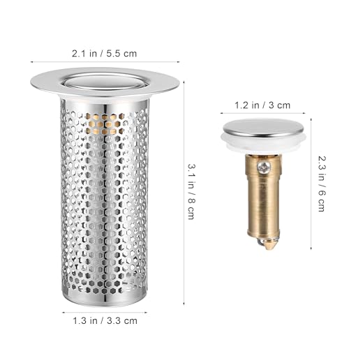Tapón de desagüe para lavabo de baño DOITOOL acero inoxidable miniatura 2