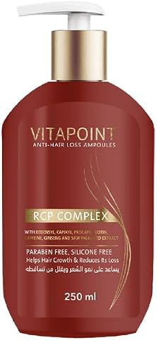 MelanoPharma Vitapoint Anti Hair Loss Shampoo, RCP Complex, Paraben Free, Silicone Free, 250 ml