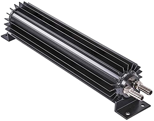 JEGS Dual Pass Automatic Transmission Cooler | 3� High x 3� Wide x 14-3/8� Long | Includes Two 3/8 � Hose x 1/4 � NPT Straight Fittings | 14 Ounce Fluid Capacity - Thumbnail 6