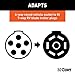 CURT 57667 6-Way Round Vehicle-Side to 7-Way RV Blade Trailer Wiring Adapter
