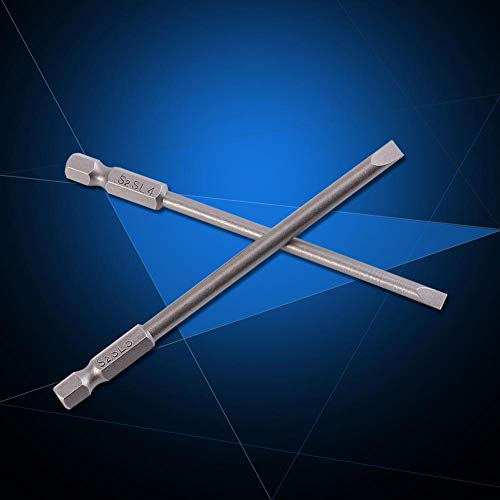 4Pcs 100Mm Flat Head Slotted Tip Screwdrivers Bits 3Mm-6Mm S2 Alloy Steel 1/4" Hex Shank #TOP5