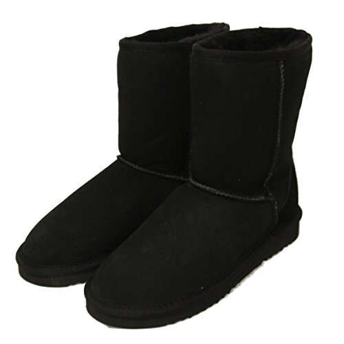 Sheepskin World Deluxe Court en Peau de Mouton Bottes avec British en Peau de Mouton - Noir - Noir - Noir Cover