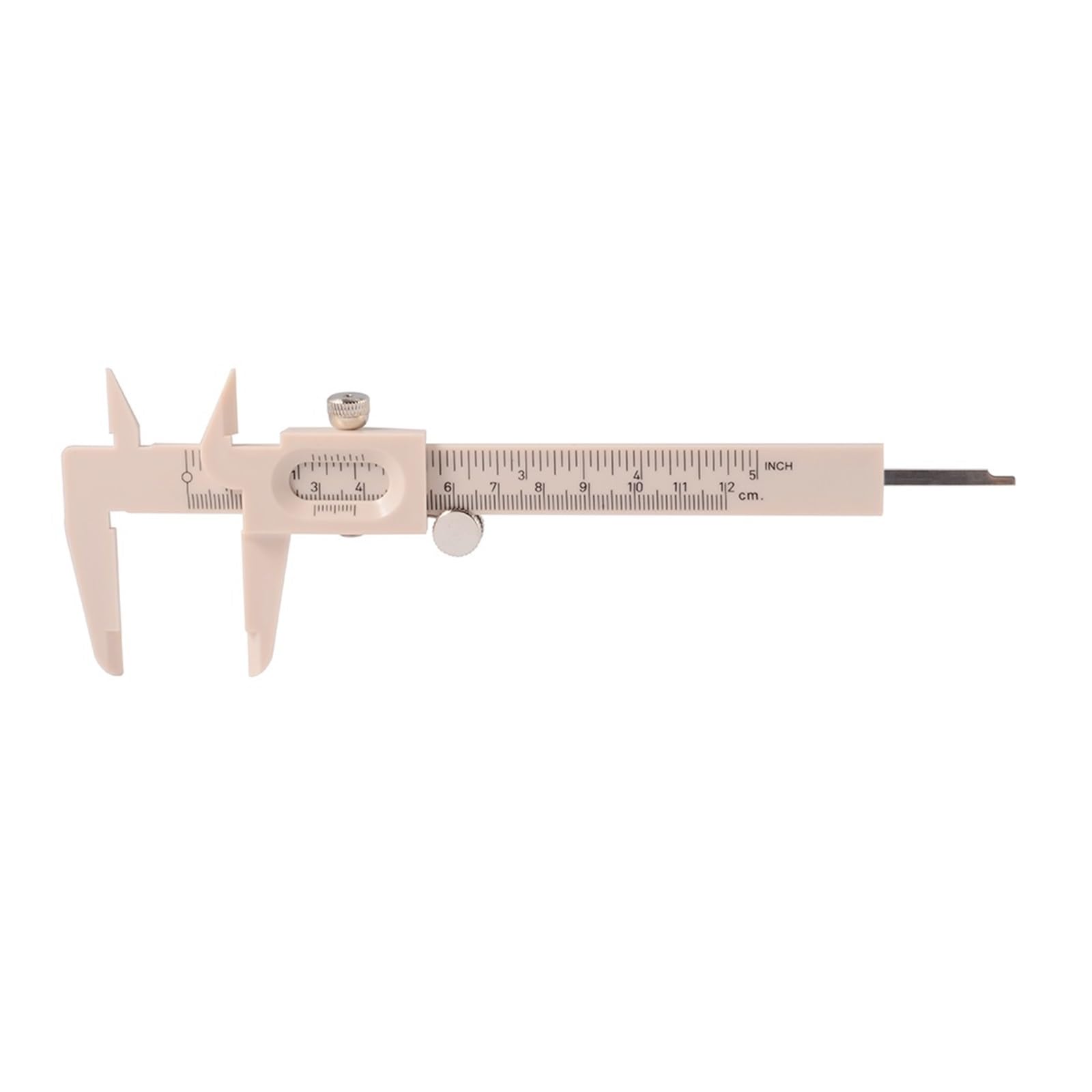 BDAYEK Vernier calipers Plastic Vernier Caliper Dial Measuring Ruler Jewelry Outside Inside Diameter Depth Tool 0-120mm(No.3 Khaki)