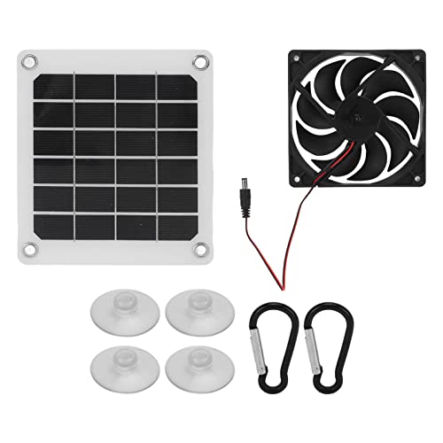 Aramox Kit de ventilador de painel solar, ventilador de exaustão de energia solar de 10 W 5 V à prov