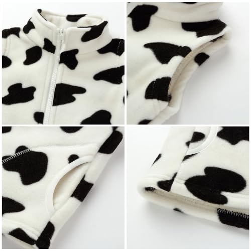 Image of Mud Kingdom Boys Girls Polar Fleece Vest Winter Thick Warm Outerwear Funny Cartoon