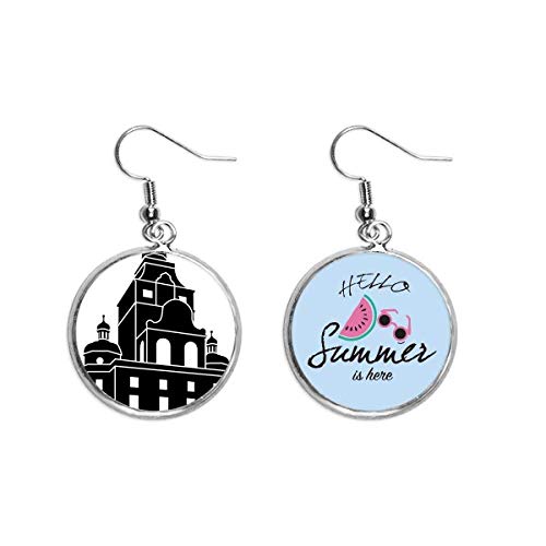 Pendientes de sandía estilo arquitectura alemana accesorio lóbulo verano