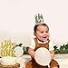 BASCT Sage Green 1/2 Birthday Hat for Boys – Wild or Jungle Theme Half Birthday Crown, Halfway to One Bday Party Decoration, Baby Boy 6 Months Bday Outfit Accessory