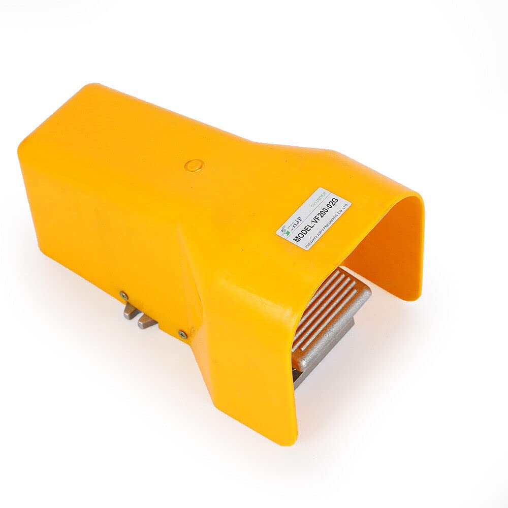 Pedal neumático de aire con válvula de pie, pedal de aire comprimido, cuatro canales, 3 vías, 2 posiciones, tamaño de conexión G1/4"