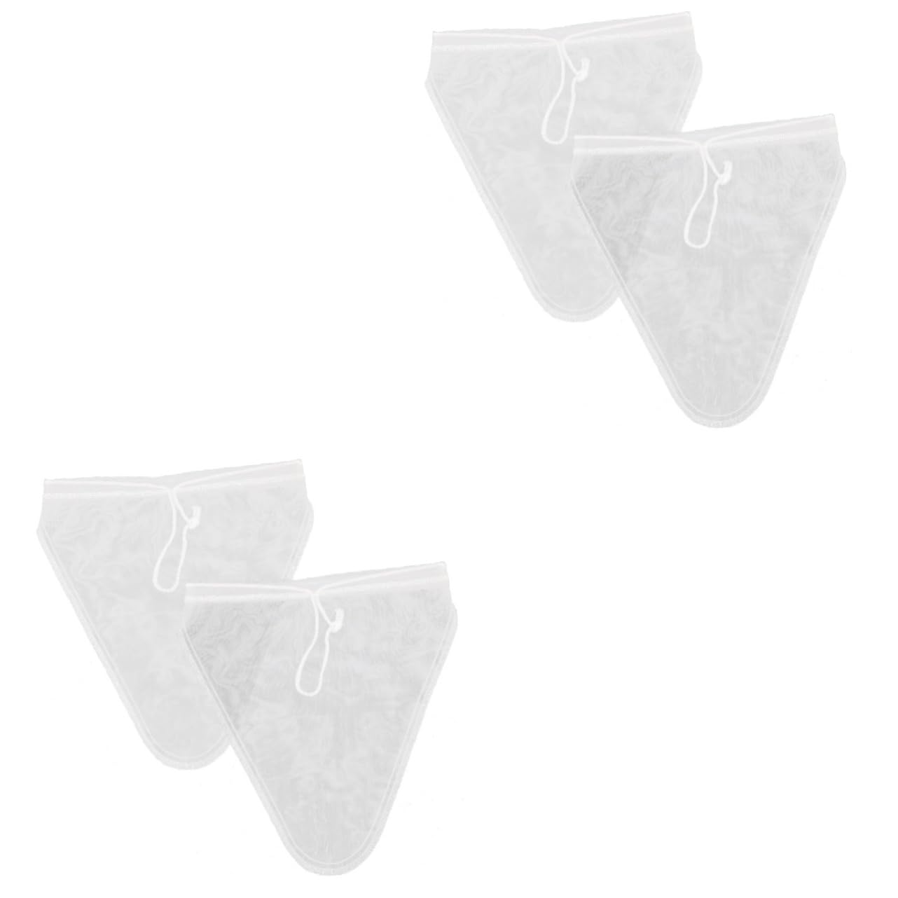 MUCKLILY 2sets Reusable Nylon Milk Nut Bags Fine Mesh Strainer for Juices Cold Brew and Yogurt Portable Drawstring Filter Pouch for Easy Filtration and Multiple Uses 2pcs*2