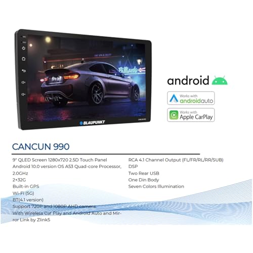 Blaupunkt Cancun 990 receptor multimedia con pantalla 9" táctil miniatura 5