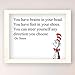 AMERICAN LUXURY GIFTS Dr. Seuss Quotes - You Can Steer, Inspirational Wall Art 8x10 Unframed, Motivational Print for Living Room, Office, Classroom, and Kids Wall Decor