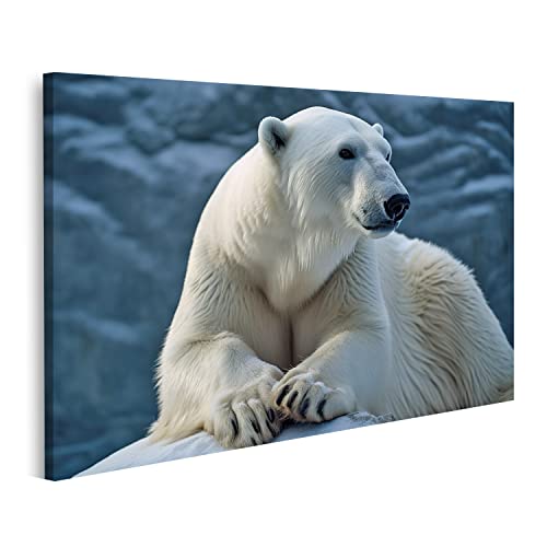 islandburner Tableau sur Toile Ours Blanc De Glace Faune De Glace Animaux Animaux Ours Blanc De Glace Faune De Cadre Affiche Poster Murale Tableaux
