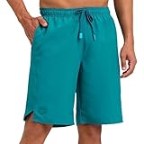 ARENA Bermuda Swim Trunk Shorts for Men and Women, Beach, Pool Athletic Bathing Suit,Green Lake