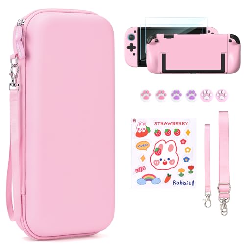 Younik Pochette Switch 2 pour NS Switch 2 (2025), Kit D'accessoires 15 en 1 Incluant une Étui de Transport avec 19 Fentes pour Cartes de Jeu, Coque de...
