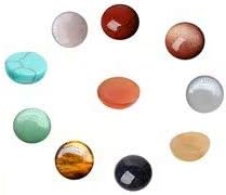 20 Pcs Assorted Crystal and Gemstone Flat Back Round 4mm Tiny Small Mini Cabochons for Jewelry Making (Random Color No Hole)