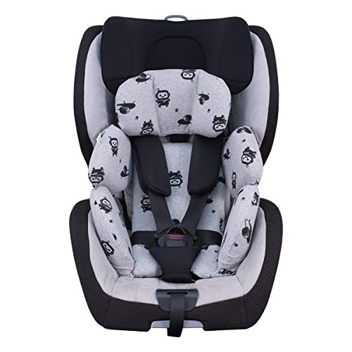 JYOKO KIDS Funda de algodón para reductor talla 1 de silla de coche compatible con Maxi Cosi Recaro Zero, I-Size (Space Robot)