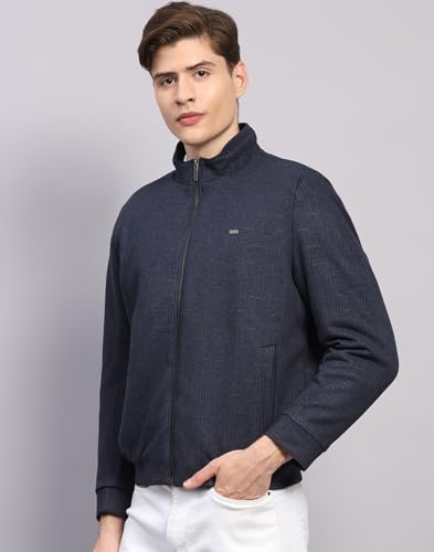 Image of Monte Carlo Mens Regular Fit Printed Mock Collar Zipper Full Sleeves Winter Jacket| Warm Coat for Men | Stylish Zipper Jacket (Pack Of 1)