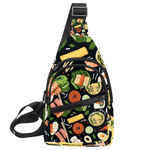 Mochila bandolera para hombre café y multicolor: el tamaño de 30x18cm ideal para liberar tus manos