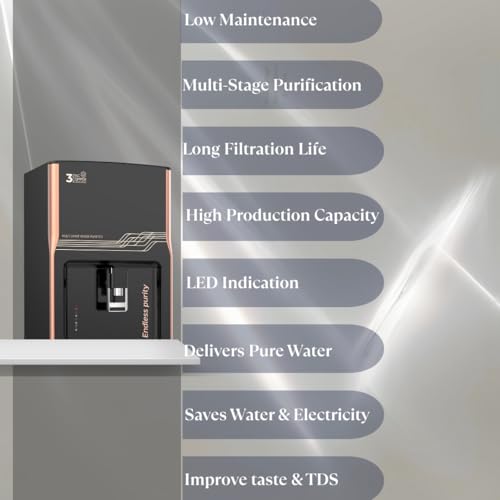 Image of Aqua Ultra RO UV Copper Water Purifier | RO+UV+copper+Alkaline | 7 Stage | 9L (Spun FIlters + TDS (Black))