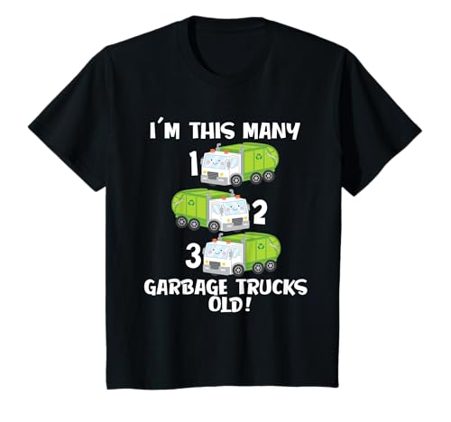 3rd Birthday Cute Garbage Truck Counting 123 Tee Toddlers T-Shirt