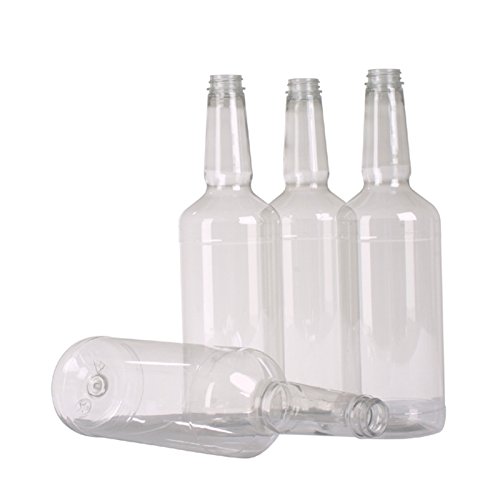 Hypothermias Long Neck Quart BPA-Free Plastic Bottles with Screw On Caps (Count: 12)