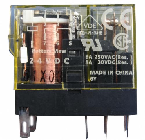 Relais RJ2S-CL-D24 DPDT avec LED intégrée assurant un contrôle visuel instantané