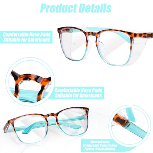 Image of SQIMZAR Safety Glasses Goggles For Women Nurses Protective Eyewear,Anti Fog Safety Goggles