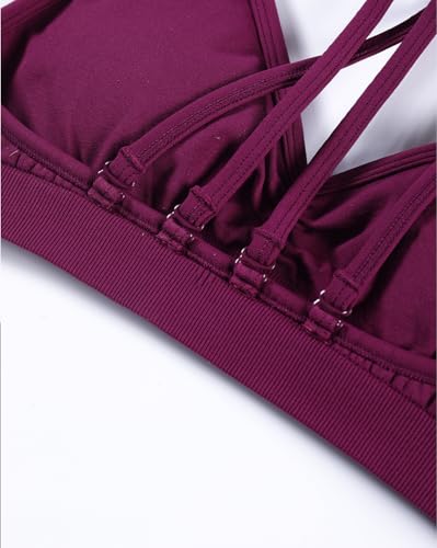 Image of AUROLA Mercury Workout Sports Bras Women Athletic Removable Padded Backless Strapy Minimal Crop Top