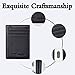 Travelambo Front Pocket Minimalist Leather Slim Wallet RFID Blocking Medium Size（Black Matte）