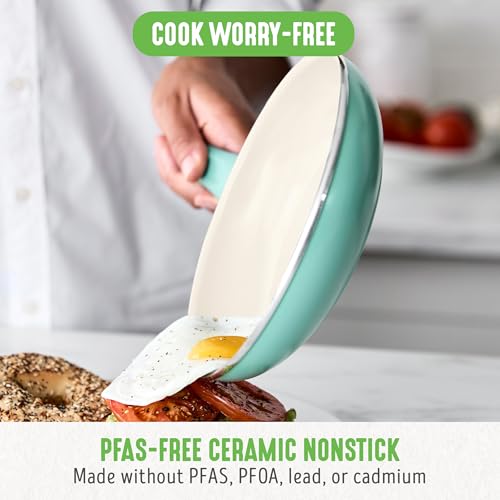 Greenlife CW000529-002 Soft Grip Healthy Ceramic Nonstick 7 Inch And 10 Inch Frying Pan Set, Pfas & Pfoa-Free, Dishwasher Safe, Egg Omelet Skillet thumb #1