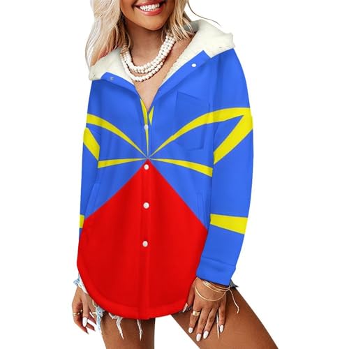 Sweat à capuche Réunion veste polaire femme pour hiver et randonnée