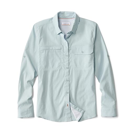 Orvis Womenâ€™s Open Air Caster Long-Sleeved Shirt, Blmst/Snow - Small