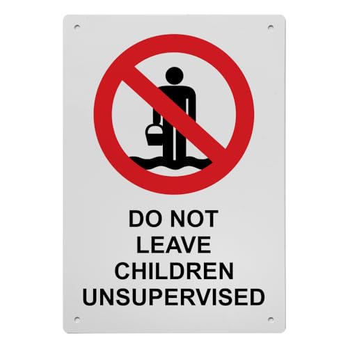 Do Not Leave Children Sign, 8.5 x 11 in