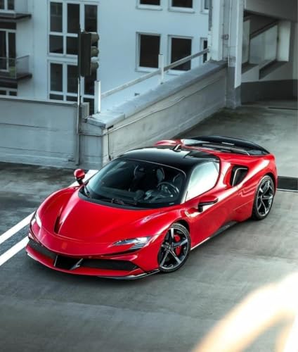 Image of HOME13 Red Glossy Vinyl Wrap Sheet for Car & Bike Self Adhesive Vinyl Wrap Sticker & Decal Roll Film for Car Vehicle and Motorcycle (24x300 Inches, Red Glossy)