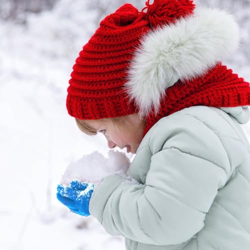 Image of ONESING 12 Pairs Kids Gloves - Warm Knitted Winter Gloves Bulk for Girls Boys | Children Gloves Designed for Cold Weather