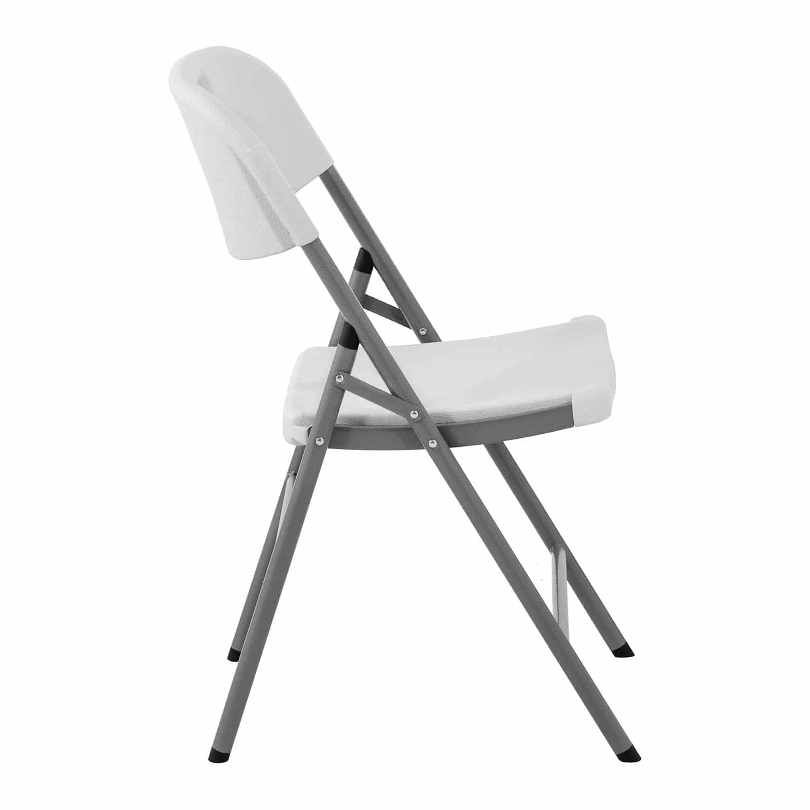 GOVITA - Set 2 Sedie Pieghevoli Salvaspazio in Plastica e Metallo | Sedie da Giardino Richiudibili Resistenti Fino a 157,5 kg | Comode e Leggere per Interni ed Esterni