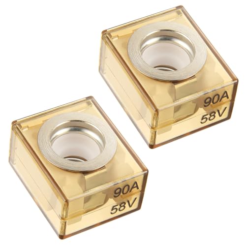 BOJACK Terminal Fuse 90A Marine Rated Battery Fuse (MRBF) 58V DC Max IP66 Waterproof for The Circuit Protection of Automobiles RVs Cranes Ships Charging Piles 90Amp(Pack of 2)