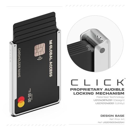 Porte-cartes aluminium CLICK orange pour stopper la perte de vos cartes