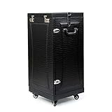 [Luxus-Schmuckkollektion]: Aus PU-Leder und Glas, darunter: 3 Armbänder, 2 Kartenschlitzringe, 1 quadratisches Tablett, 2 Querbalkenringe, 8 universelle Ohrringe, darunter zwei verschiedene Farben für Sie zu wählen, außerhalb der schwarzen und grauen, Standard: Insgesamt 16 Tabletts; Außen schwarz, Standard: Insgesamt 16 Tabletts.