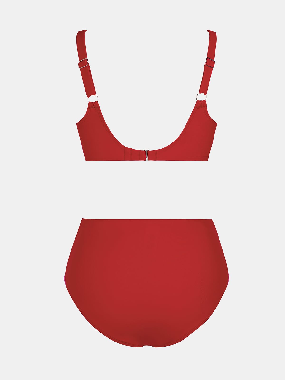 CUPSHE Damen Bikini High Waist Push Up Wickeloptik Bügel Badeanzug